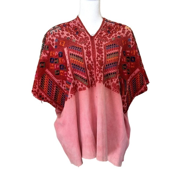 Art to Wear woven cotton top, tapestry at front and back yoke, one size, artsy - Picture 1 of 7